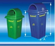 Heavy Duty-Rotational Molded Garbage/ Dustbin Without Wheel-1
